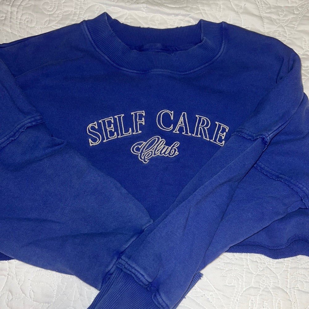 Self-care club cropped hoodie from AE.